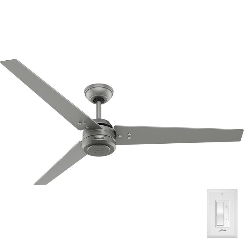 Hunter 60" Cassius ENERGY STAR® Ceiling Fan and Wall Control - Damp Rated - Farmhouse, Transitional, Industrial, Casual