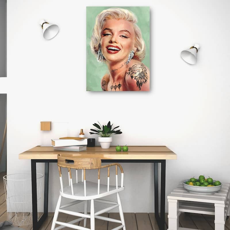 Tattooed Marilyn By Studio Arts Canvas Art Print