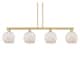 Option Brushed Brass / White Glass with White Rope