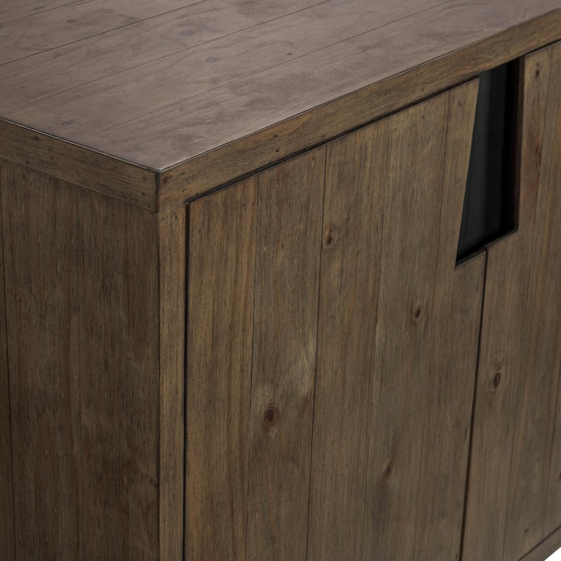 Classic Home Lyra 78" Reclaimed Pine Buffet Sideboard in Smoke Brown