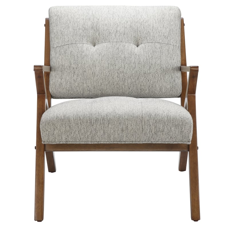 INK IVY Rocket Upholstered Arm Chair with Angled Wood Frame