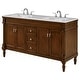 preview thumbnail 11 of 9, Elegant Lighting VF13060D Lexington 60" Free Standing Double Basin