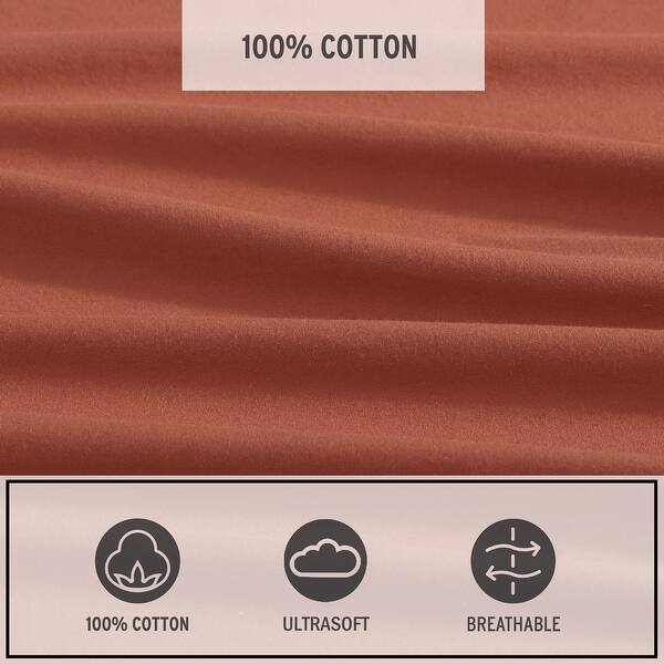 Eddie Bauer Brushed Percale Solid Cotton Sheet Set