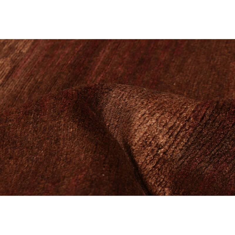 ECARPETGALLERY Hand-knotted Opulence Brown Viscose, Wool Rug - 11'5 x 12'3