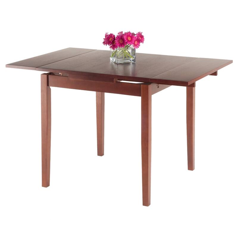 48" walnut brown wooden extension table