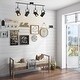 preview thumbnail 3 of 8, Modern Industrial Black 4-Light Spotlight Tracking Metal Linear Ceiling Lights - W 36.4" x E4.7" x H15"