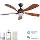 preview thumbnail 31 of 118, Sofucor 45/52 Inch Ceiling Fan with Remote & Lights Quiet DC Motor 5 Blade High CFM Modern Fan 52'' Smart Control(Remote+APP+Voice Control) - Black With Brown