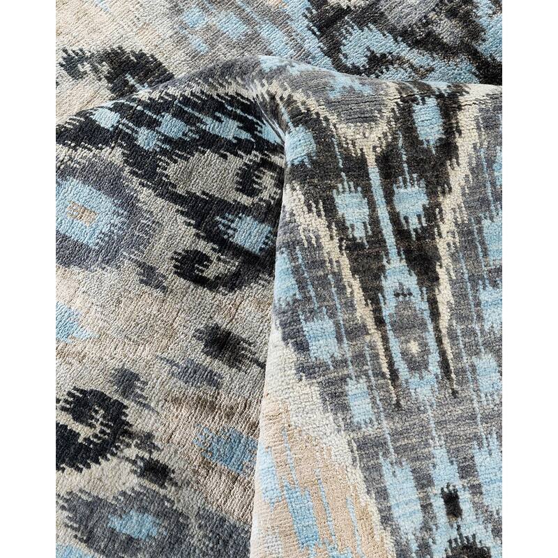 Ikat One-of-a-Kind Hand-Knotted Area Rug, Beige - 8' 0" x 10' 6"