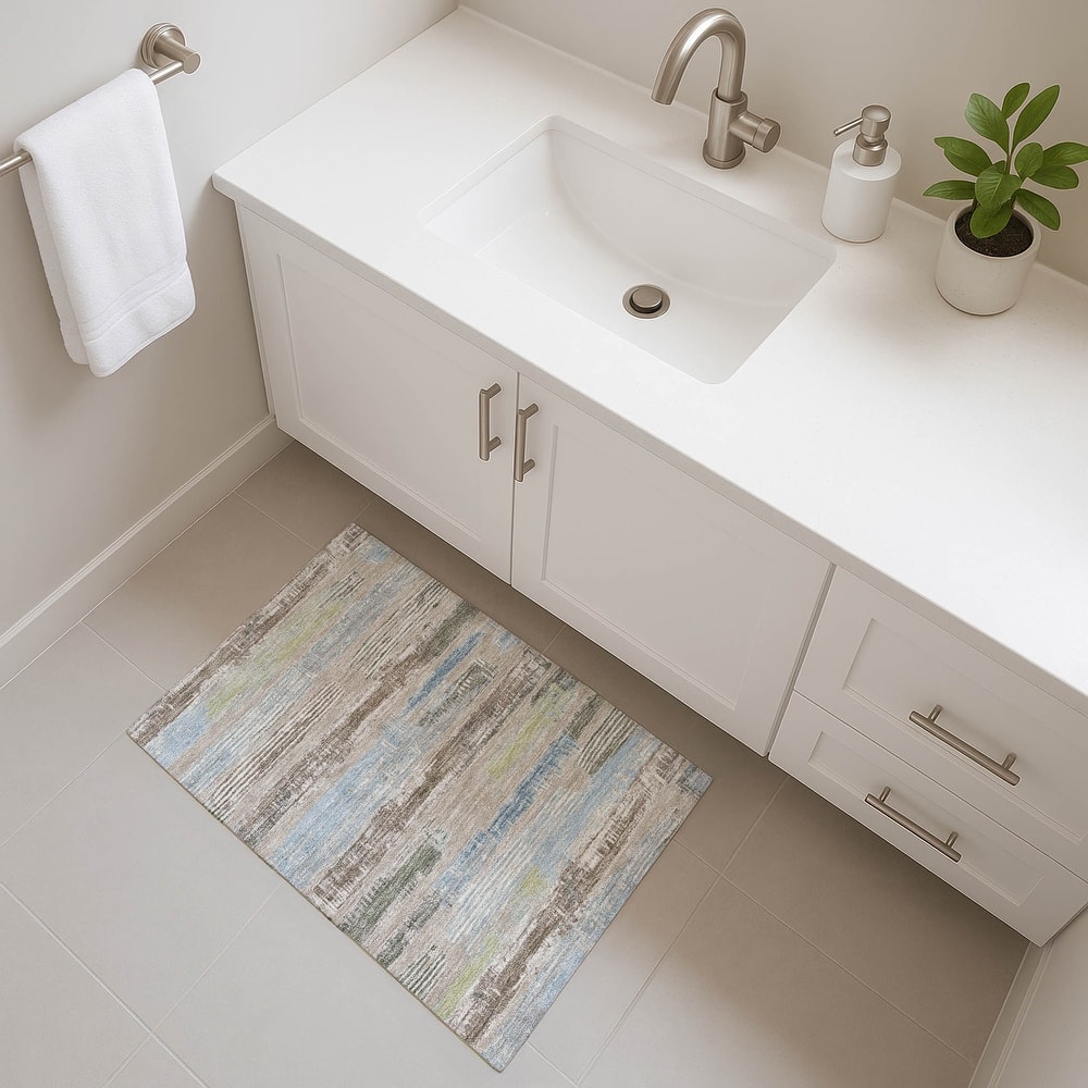 Premium Washable Super Soft Abstract Stripes Mayfield Rug