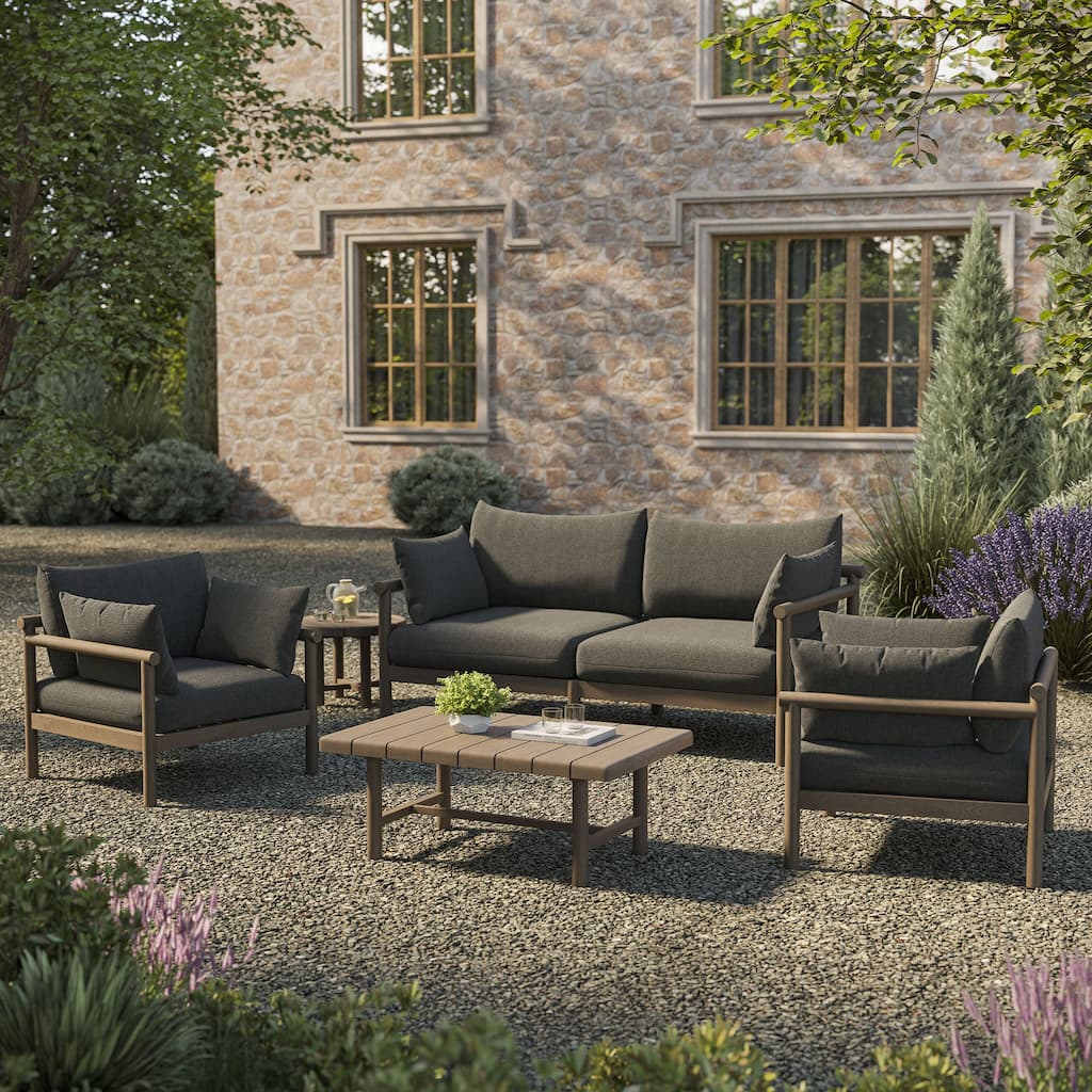 Eleni 5-Piece Outdoor Teak Wood Furniture Set