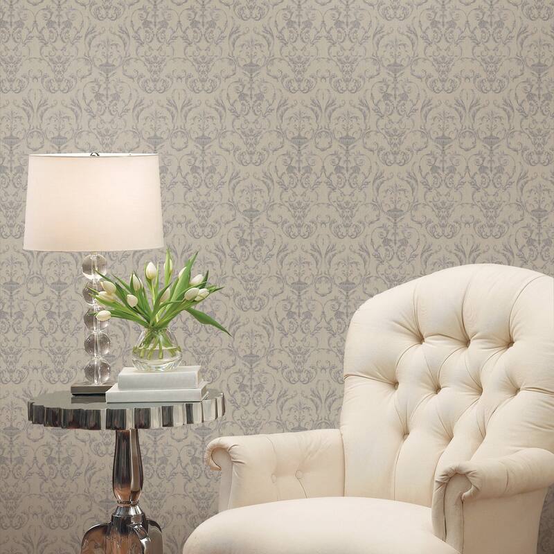 Galerie Wallcoverings Ornamenta 2 Embossed Intricate Damask Vinyl Matte Wallpaper Roll