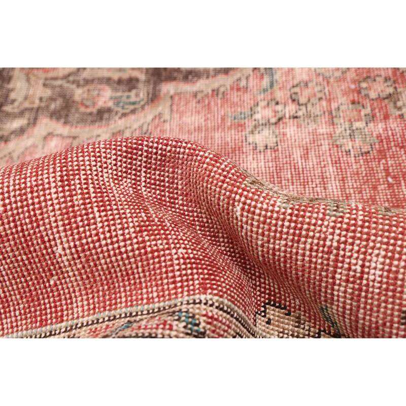 ECARPETGALLERY Hand-knotted Antalya Vintage Light Red Wool Rug - 8'11 x 12'3