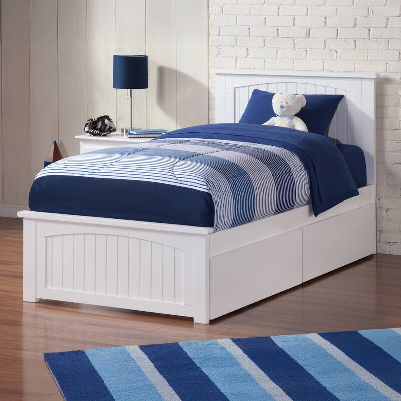 AFI Nantucket Platform Bed with Matching Footboard & Storage Drawers
