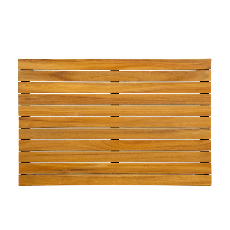 Scott Living Darla 4 Piece Outdoor Sleek Acacia Wood Seating Set with Water-Resistant Cushion