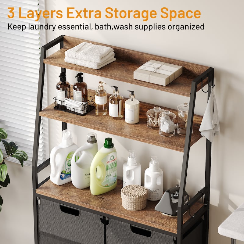 Laundry Sorter 112L/142L/170L Laundry Hamper Organizer Laundry Basket with Removable Bags