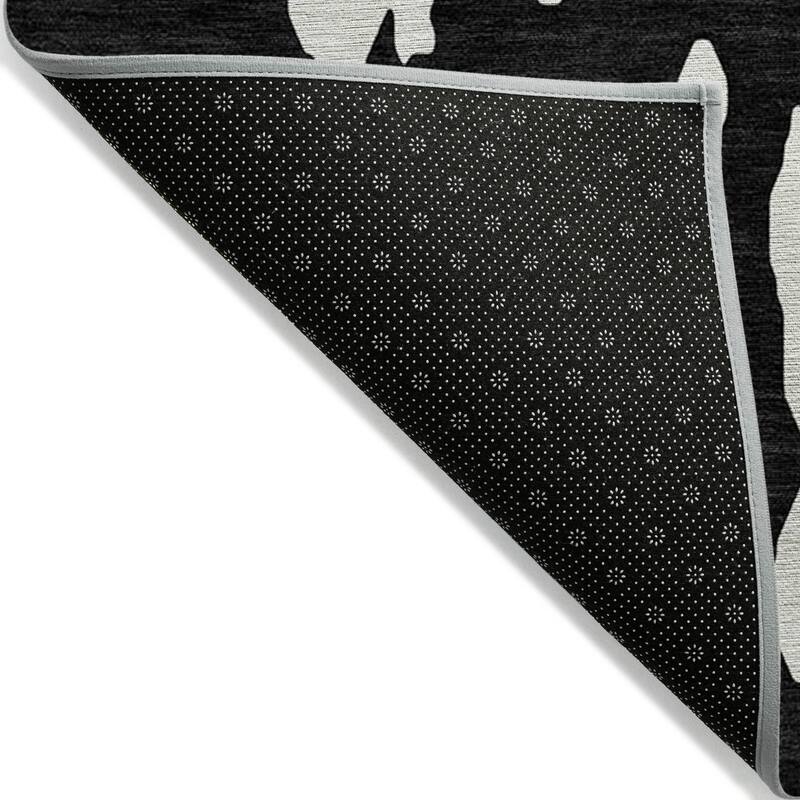 Machine Washable Indoor/ Outdoor Modern Abstract Chantille Rug