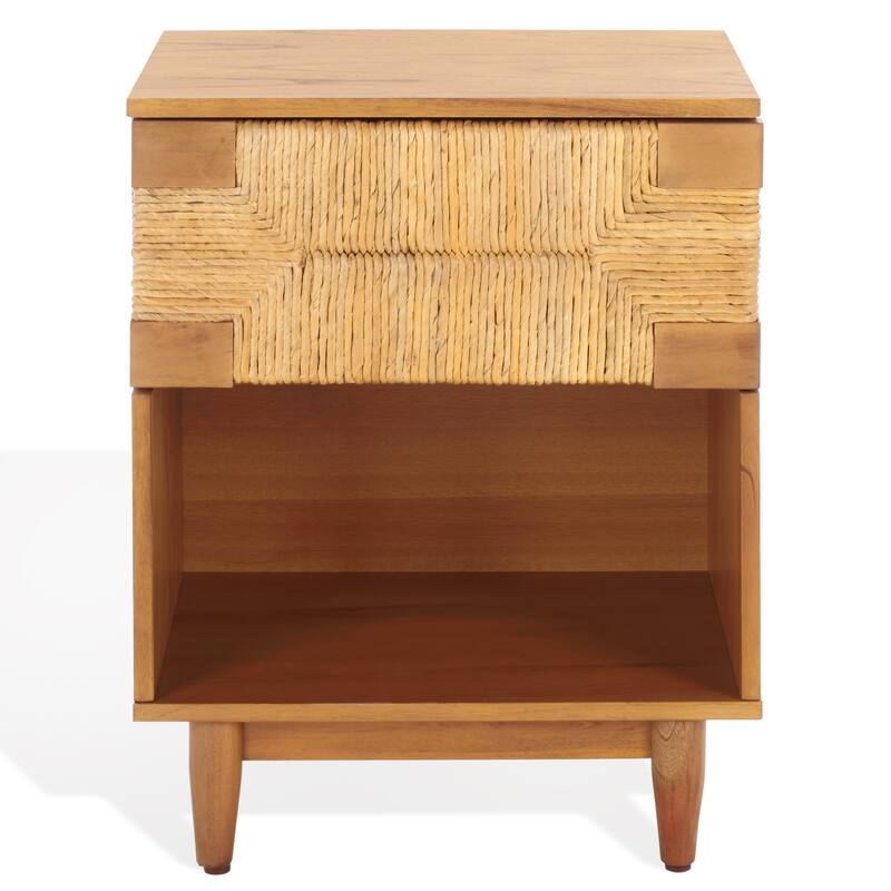SAFAVIEH Couture Roseanne Banana Stem 1-Drawer Nightstand - Natural