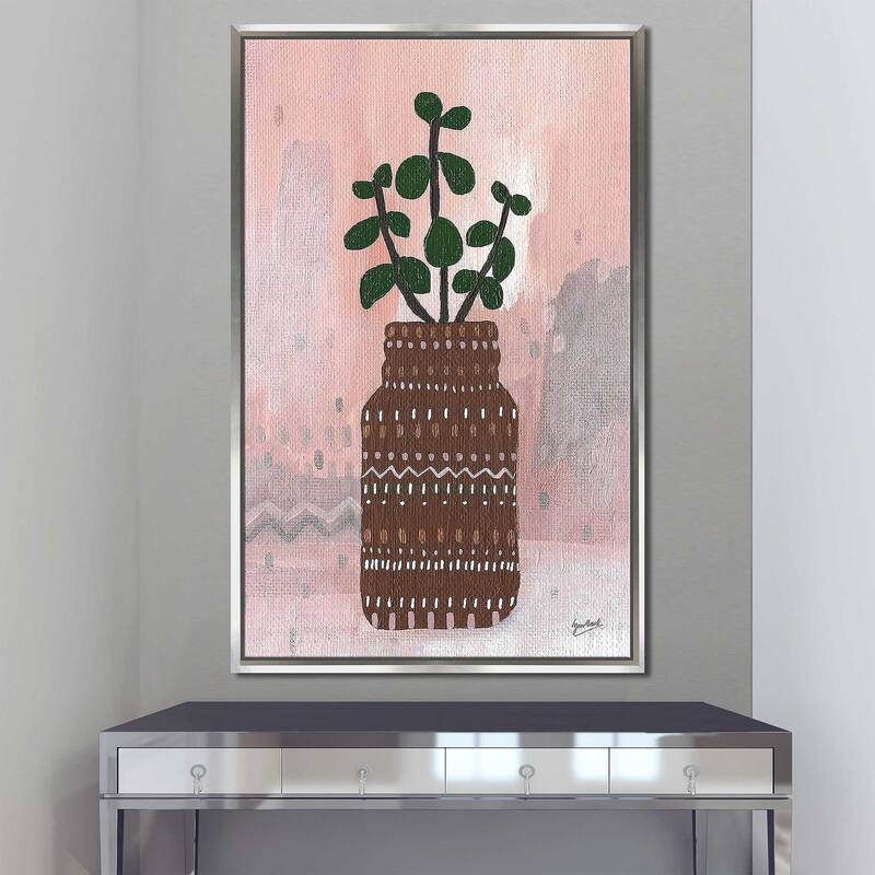 "Boho Planter I" Print on Floating Canvas