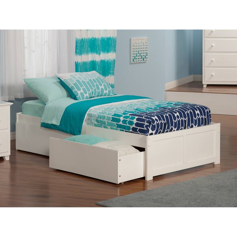 Concord Platform Bed with Footboard and Storage Drawers