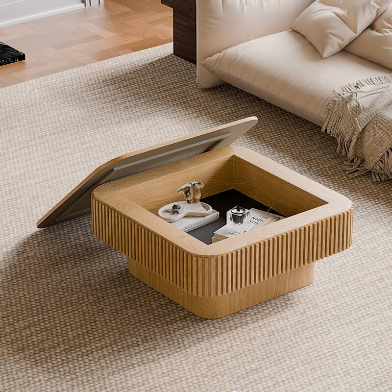 31.5'' Square Coffee Table with Storage