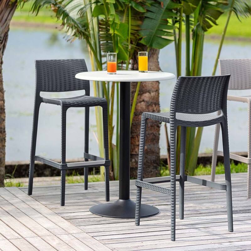 Rue Resin Stackable Bar Stools, Set of 2