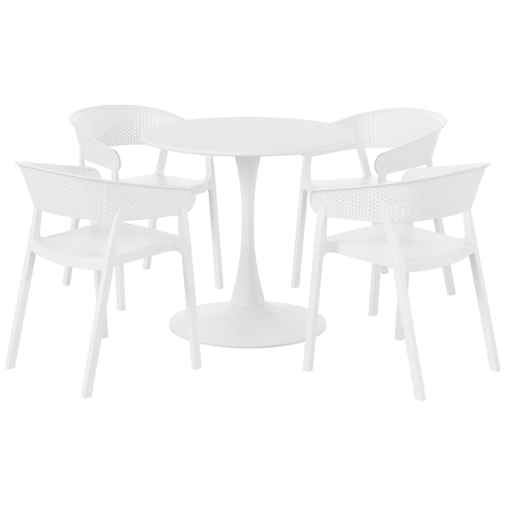 Frond and Form 4-Person Outdoor Round Dining Set