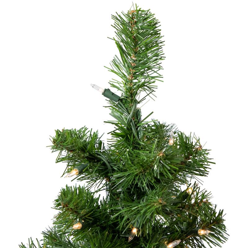 18" Medium Blackwater Fir Artificial Christmas Tree Clear Lights - 1.5 Foot