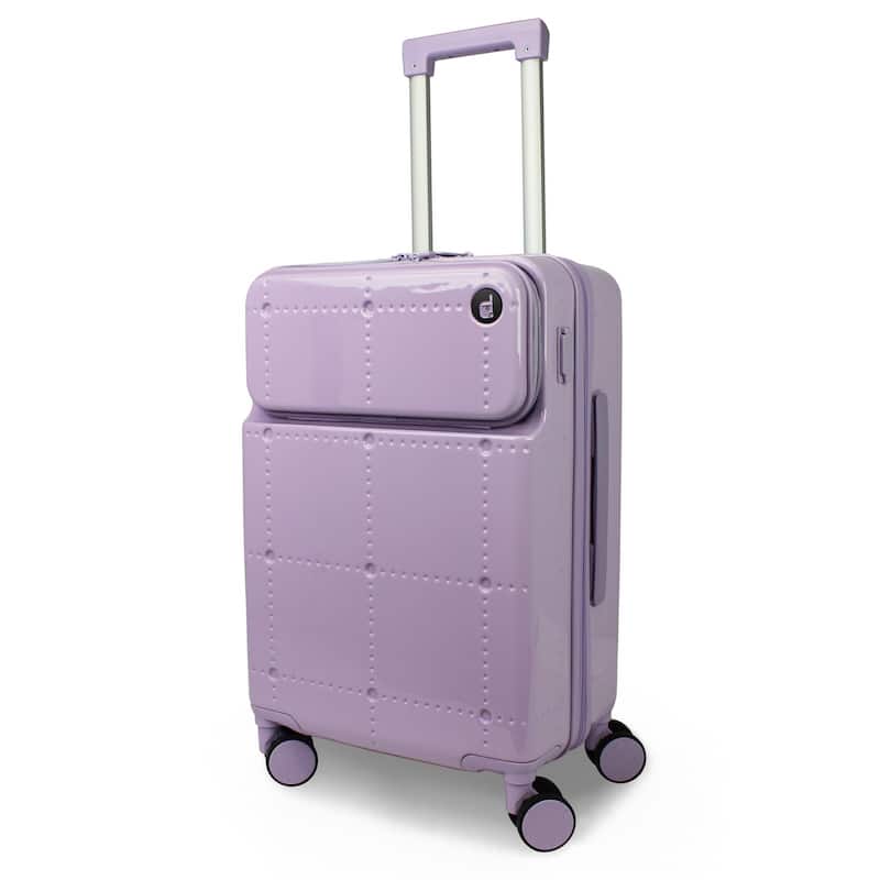 Smart Lightweight Carry-On Luggage with USB-A & USB-C Ports - Lavander