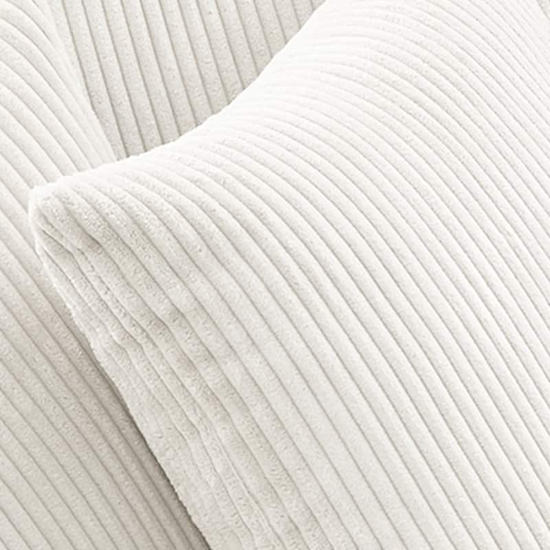 Set of 2 Modern Square Corduroy Accent Throw Pillow