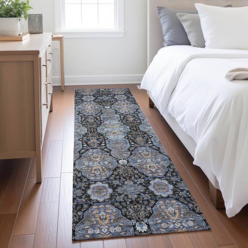 Machine Washable Indoor/ Outdoor Global Budden Chantille Rug