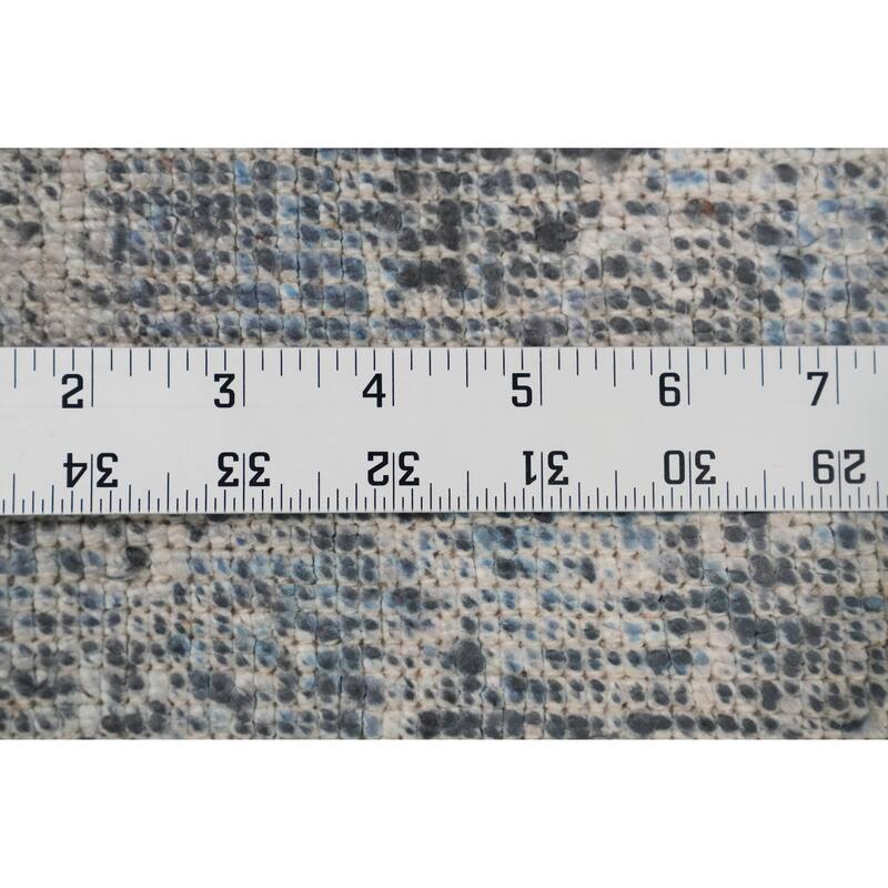 Hand Knotted Oriental Viscose Silk Carpet Modern Abstract Greys & Charcoal Abstract Area Rug - 6' 3'' X 4' 5''
