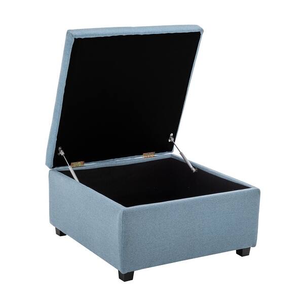 Porthos Home Eloise Fabric Tufted Square Storage Ottoman