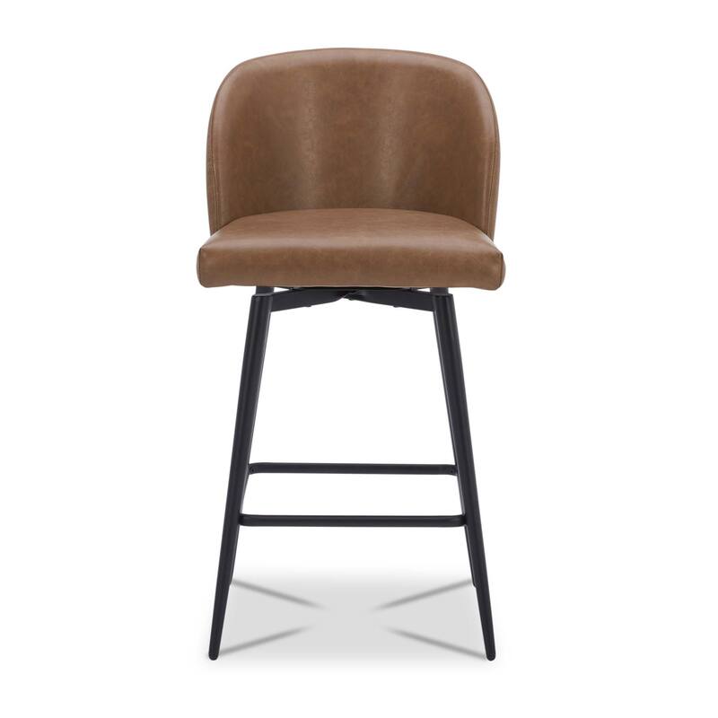 Charlotte Counter Height Swivel Barstool with Metal Legs Set