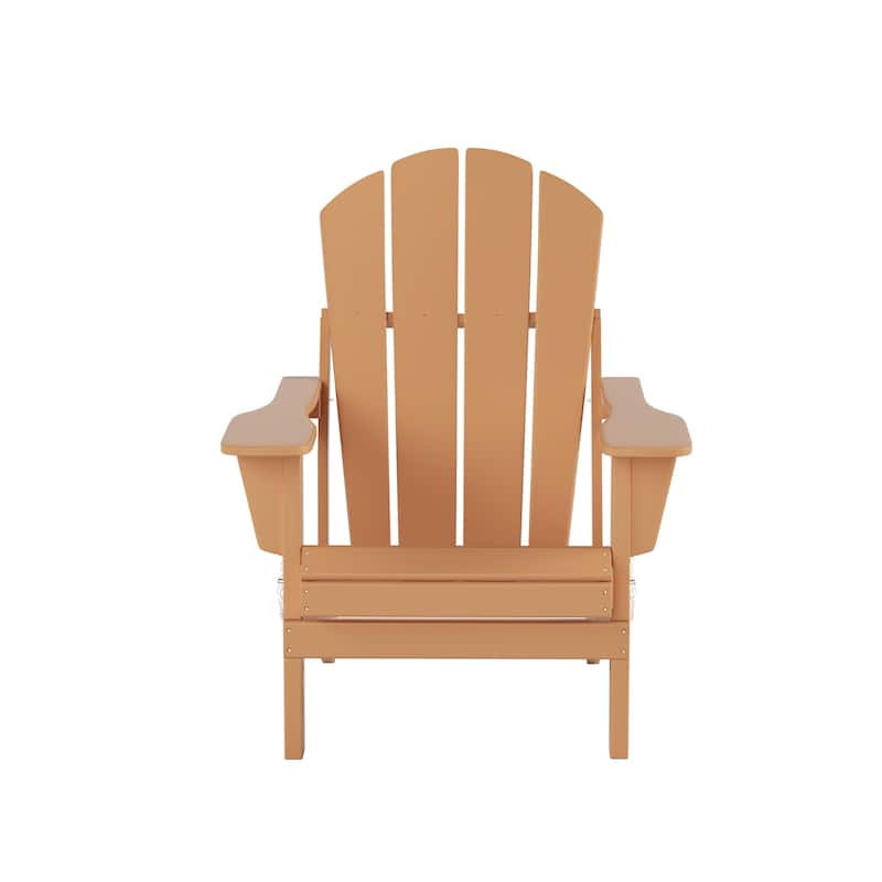 Laguna Hdpe All Weather Outdoor Patio Foldable Adirondack Chairs Conversation Set (7-Piece Set)