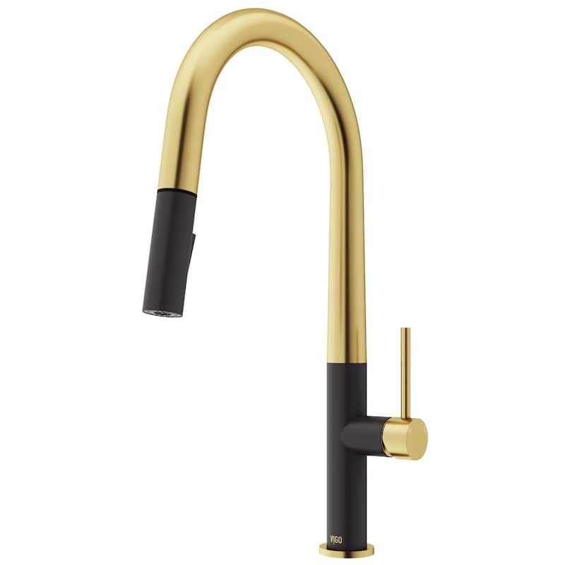 VIGO Greenwich 18" H Single Handle Pull-Down Sprayer Kitchen Faucet