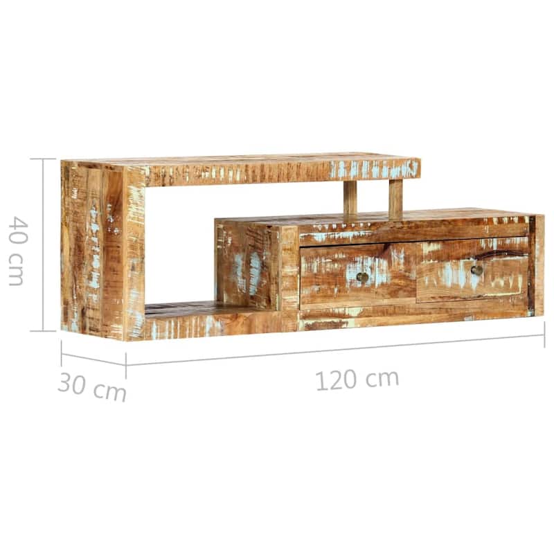 vidaXL TV Stand 47.2"x11.8"x15.7" Solid Wood Reclaimed