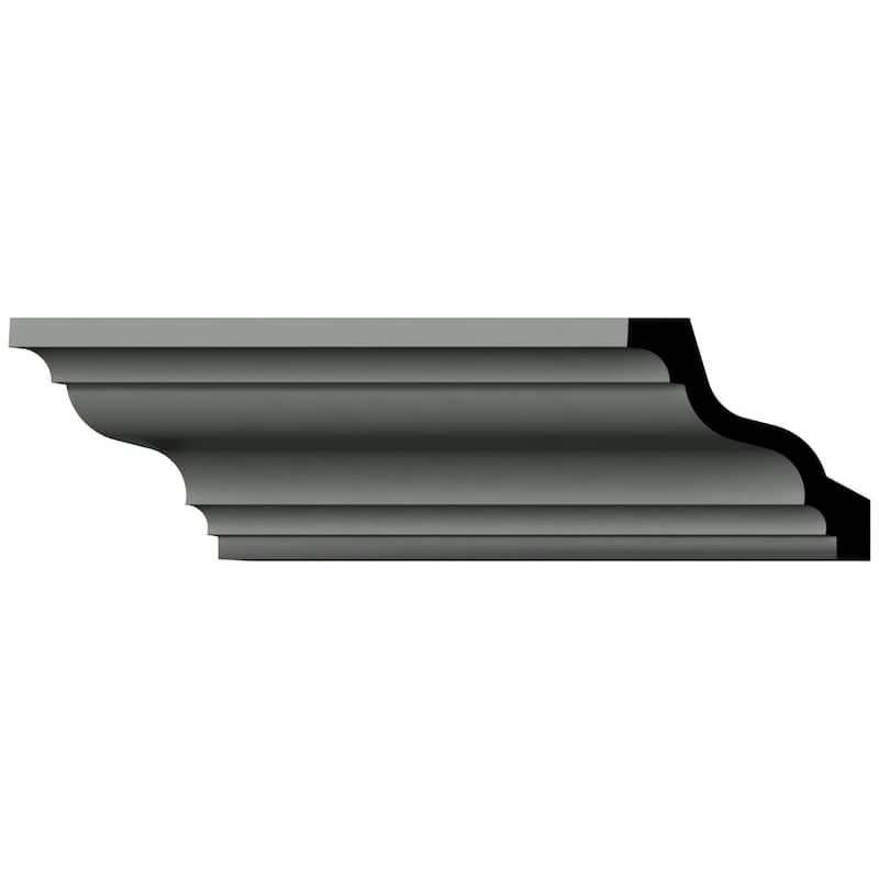 4 3/4"H x 4 3/4"P x 6 5/8"F x 96"L Harlington Crown Moulding - 1-Pack