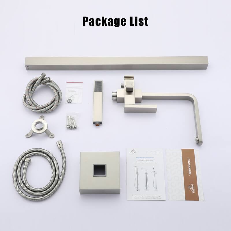 Freestanding Bathtub Faucet, Floor Mount Bathtub Filler with Handheld Shower