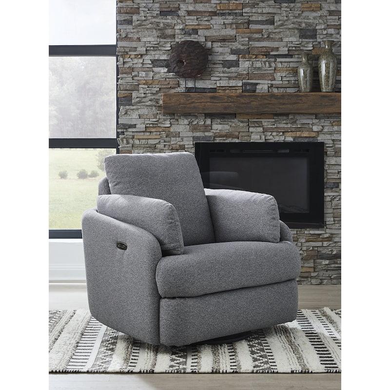 Signature Design by Ashley Alainmont Next-Gen Nuvella Swivel Power Recliner - Gray