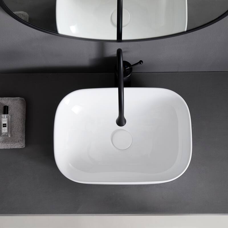 Eridanus 18" x 13" Ceramic Vessel Sink Powder Room Wash Basin