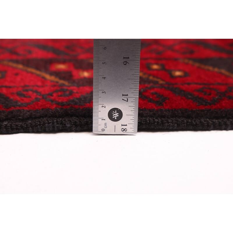 ECARPETGALLERY Hand-knotted Teimani Red Wool Rug - 3'7 x 6'4