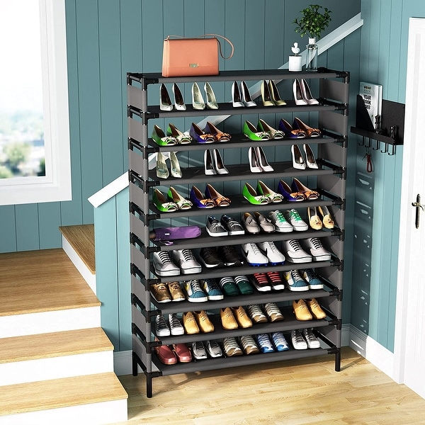 10 Tiers 50 Pair Metal Shoe Rack Shoe Shelf On Sale Bed Bath Beyond 36288635