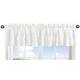 White Floral Rose Window Curtain Valance - Solid Flower Luxurious Elegant Princess Vintage Boho Shabby Chic Luxury Glam Roses