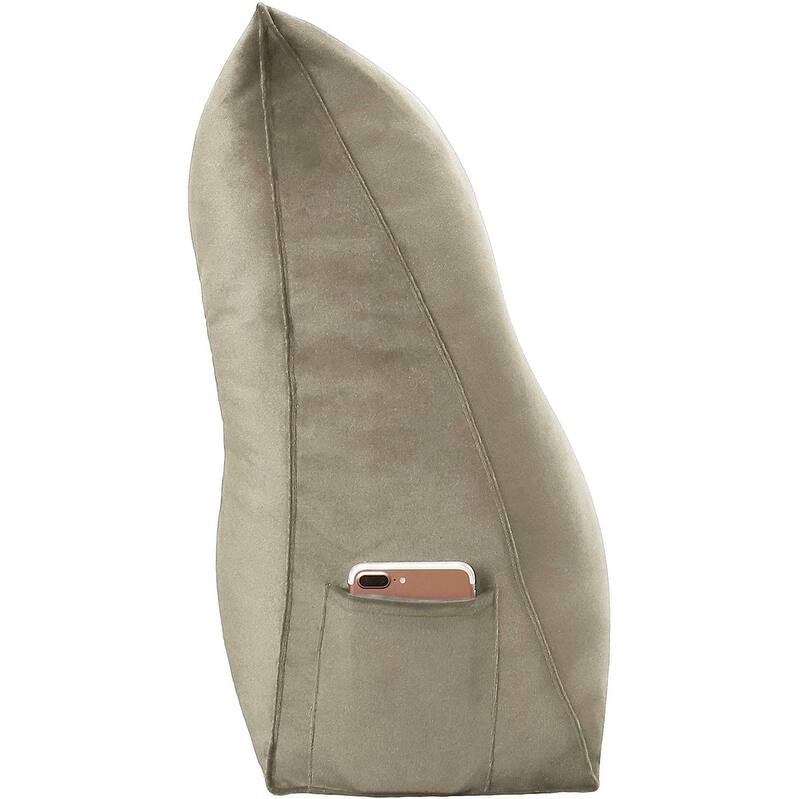 WOWMAX Bed Rest Wedge Bolster Headboard Back Support Pillow Velvet