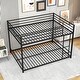 preview thumbnail 5 of 5, Metal Bunk Bed Full Over Full, Bunk Bed Frame with Safety Guard Rails, Heavy Duty Space-Saving Design, Easy Assembly Black