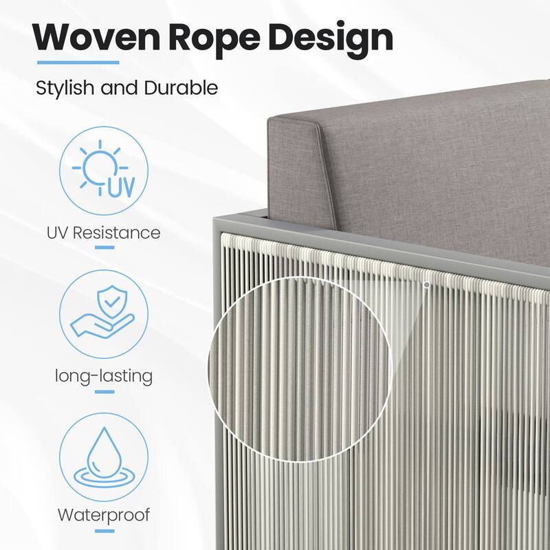 Outdoor Wicker Rattan Arm Chair with Cushion