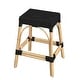 preview thumbnail 84 of 124, Robias 24.5" Rattan Rectangular Counter Stool Black/ Natural Rattan Frame