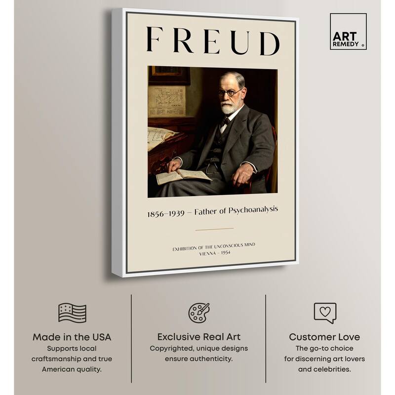 Father of Psychoanalysis Art Canvas by Art Remedy