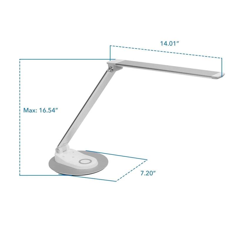 Mount-It! LED Desk Lamp, Silver/White (TS-7009)