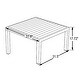 preview thumbnail 4 of 2, LeisureMod Hamilton Modern Outdoor Patio Aluminum Coffee Table